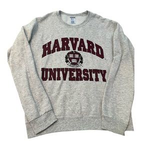 Harvard University Grey crew neck woman’s sweatshirt, size small.